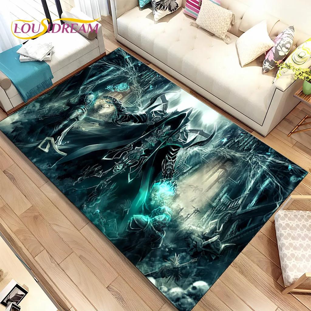 3D HD Ковер с изображением персонажей игры Diablo, Мультяшный ковер для дома, гостиной, спальни, дивана, Прикроватный коврик, Нескользящий коврик для детской игровой комнаты