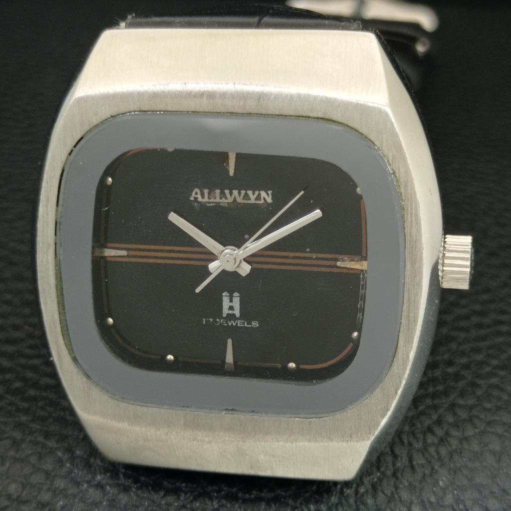 ALLWYN 6300A РУЧНОЙ ЗАВОД ВИНТАЖНЫЕ ИНДИЯ МУЖСКИЕ ОРИГИНАЛЬНЫЙ ЦИФЕРБЛАТ ЧАСЫ a706121-1