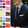 20*20cm Men Solid Square Silk Satin Handkerchief Scarves Pocket Hanky Business Wedding Formal Party Suit Hankies Towel Costume