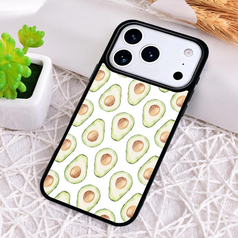 Avocado Pear Papaya Fruit Phone Case for iPhone 17 Air 16 15 11 12 14 13 Pro Max Shockproof Cover