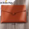 Large Capacity A4 Leather File Bag - Multifunctional Business Office Folder