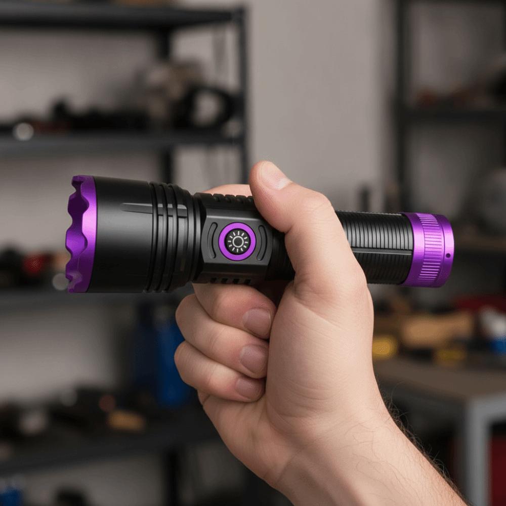 Rechargeable Blacklight LED Flashlight Shortwave UV Flashlight Lamps Resin Curing