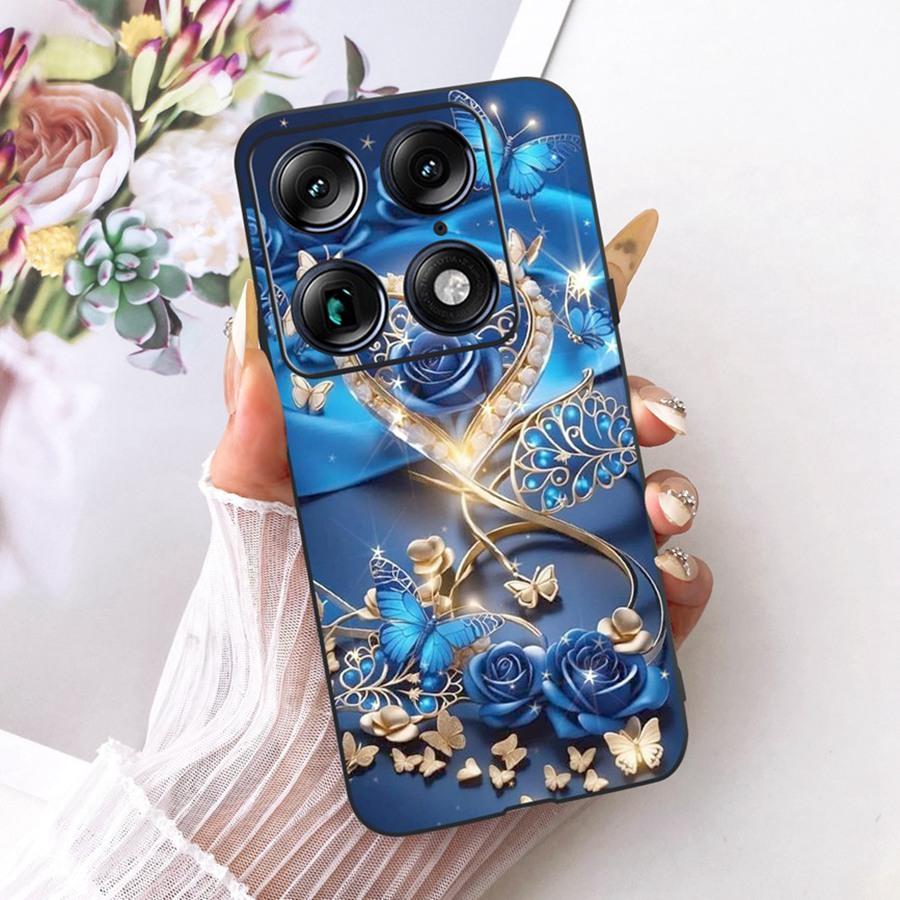 For Motorola Signature 6.8'' Case Cute Cat Cartoons Pattern Soft Silicone TPU Funda For MotoX70 Air Pro Signature Back Covers