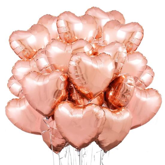 Воздушные шары Yousheng Love Balloons в форме сердца из алюминиевой фольги, многоразовые воздушные шары в форме сердца для Дня святого Валентина, свадьбы, помолвки, вечеринки, декора