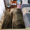 Realistic Elephant Face Close-Up Print Carpet Brown and Gray Tones for Home Decor" Suitable for Use As an Anti-slip for Room and Bedroom Sofas