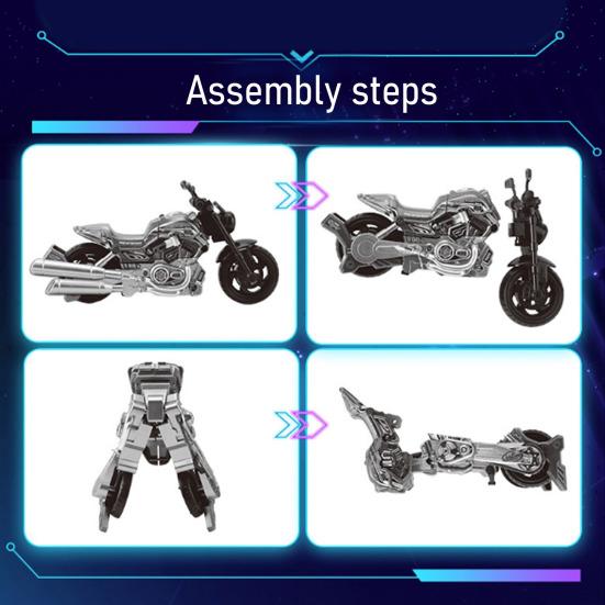 Transforming Robot Motorcycle Toy Movable Joints Educational Transformable Motorbike Deformation Robot Model Toddlers Boys Birthday
