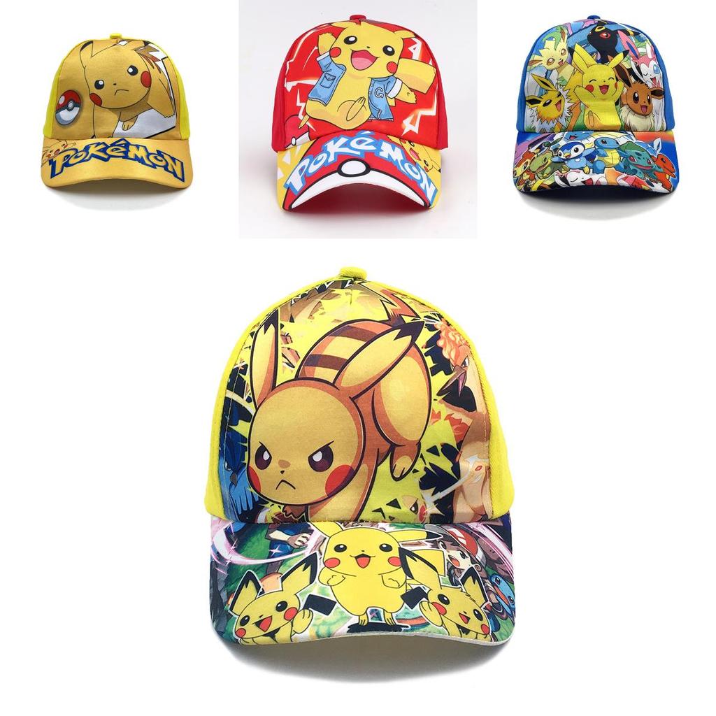 Детская бейсболка Pokemon с защитой от солнца и дышащим хлопком для летних игр на открытом воздухе