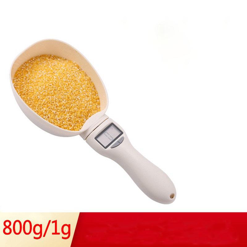 Измерительная ложка для корма для домашних животных, электронная мерная чашка для еды для собак и кошек, цифровые весы для ложек, кухонные весы для еды со светодиодным дисплеем