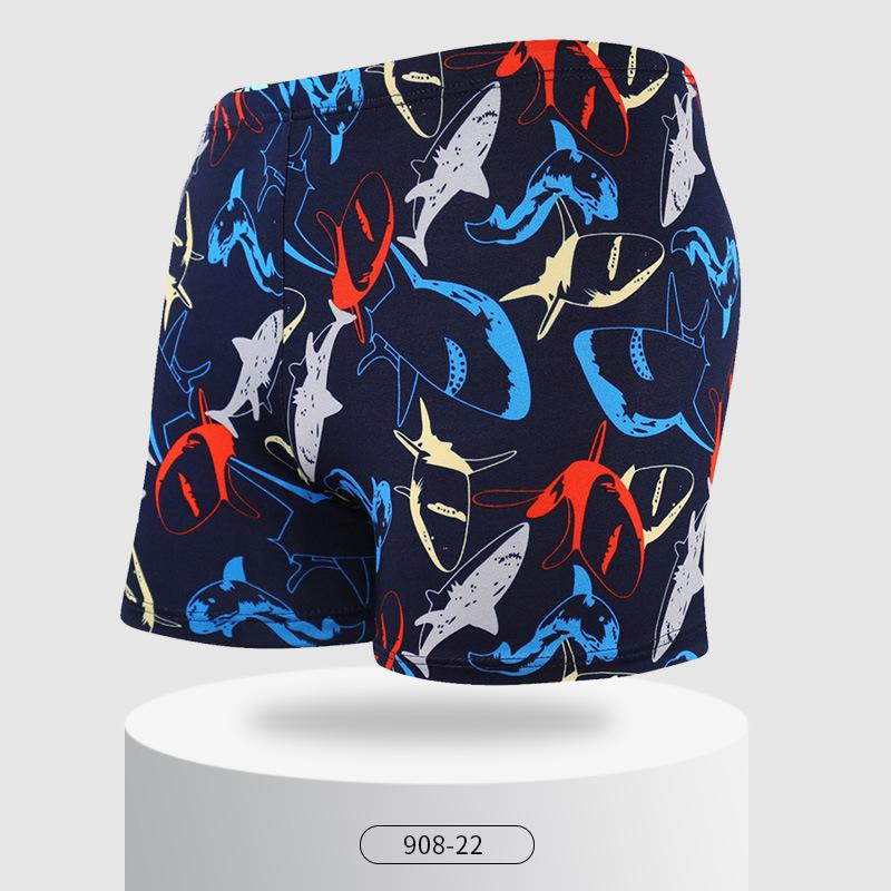 Men Trunks Elastic Waists High Elasticity Boxers Great Close-fitting Swimming Shorts for Vacation