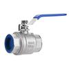 304 Stainless Steel Two Piece Full Port Female Ball Valve 34" NPT 1000WOG