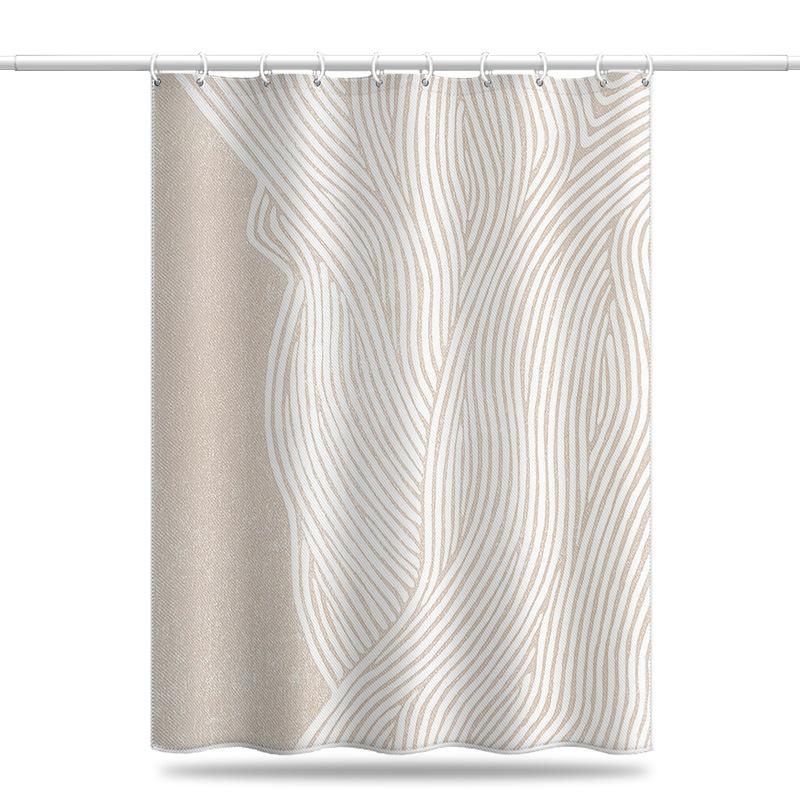 Bathroom Thickened Waterproof Curtain Mildew Proof Shower Curtain Shower Partition Curtain Shower Curtain Bathroom Curtain Free Perforation