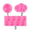Multiple Mushroom Modeling Forest Decoration Liquid Silicone Mold Fondant Cartoon Fairy Cake Tools
