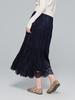 Velvet Hollow Hem A-line Cake Skirt - Women's Slimming Autumn/Winter 2025