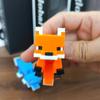 3D-печатная фигурка в форме синей лисы Коллекция фигурок питомцев Игрушки Фигурки персонажей Украшение Украшения Декор Подарок для детей
