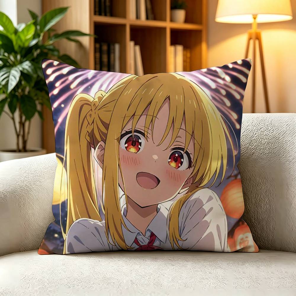 BBright Warm Nijika Ijichi Bocchi the Rock Square DoubleSided printed Pillow Case Bedroom Bedside Pillow Sofa Cushion Cover