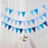 Yellow-Green Felt Pennant Bunting for Kids' Birthday or Kindergarten Decor