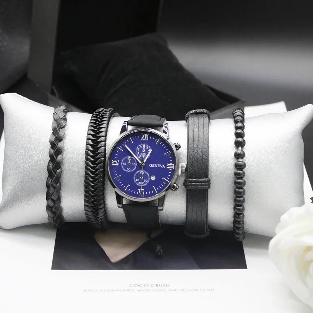 5 шт. Оригинальные классические часы-браслет с циферблатом, водонепроницаемый циферблат, минутная шкала, коробка в комплекте для занятий спортом, бега на открытом воздухе