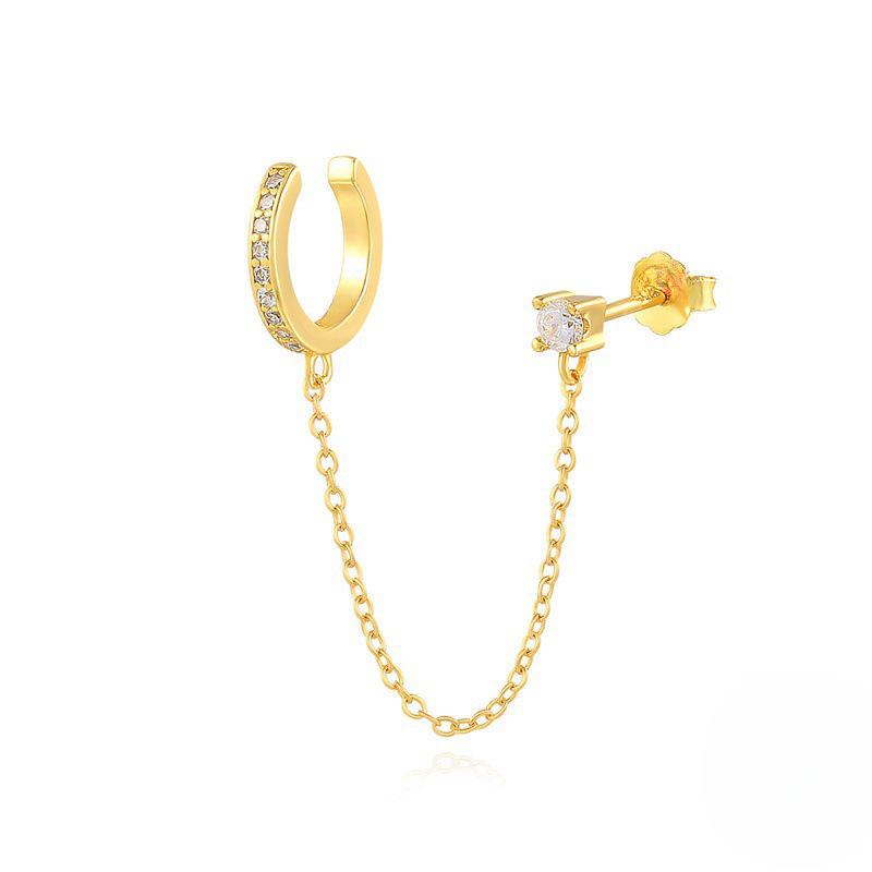 Трендовые медные клипсы для ушей без прокола с кисточками из циркония – Модная бижутерия в стиле легкой роскоши для женщин