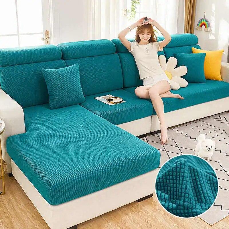 Жаккардовый чехол для дивана для гостиной, эластичный моющийся съемный чехол для дивана, универсальный чехол для сиденья 1/2/3/4