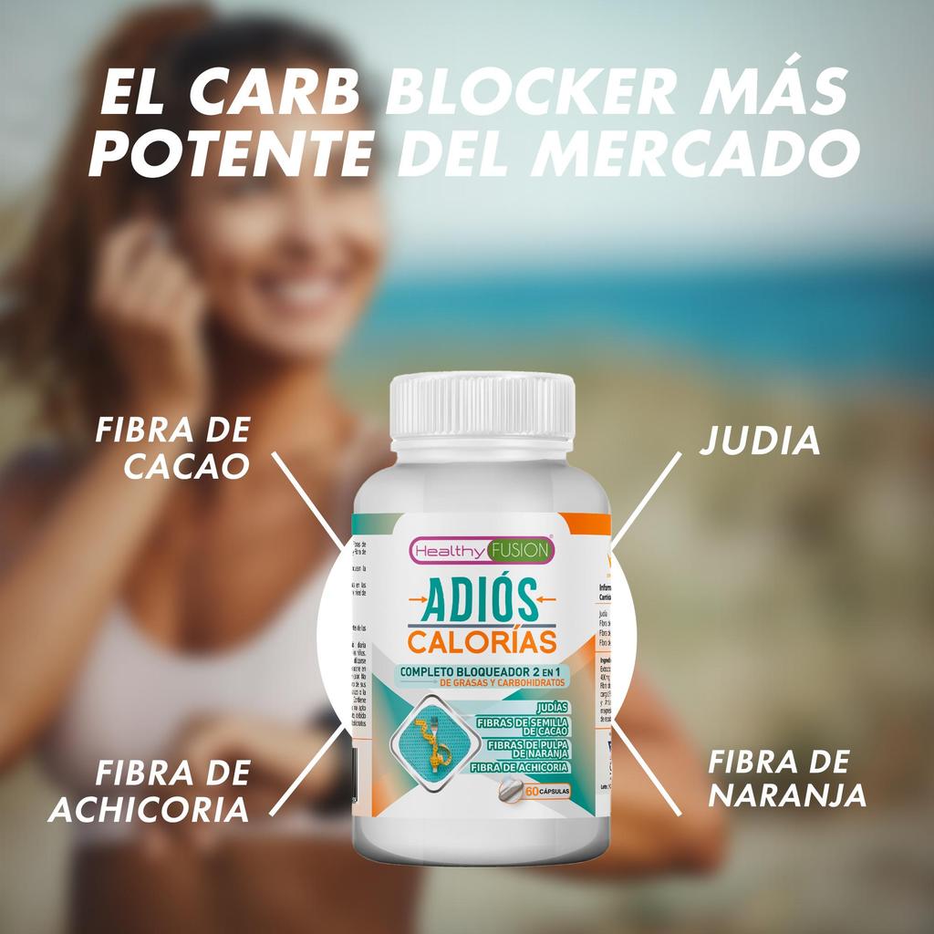 Healthy Fusion GOODBYE CALORIES | Carbohydrate and Fat Blocker | Fat Burner, Slimming | Appetite Suppressant | 60 Capsules