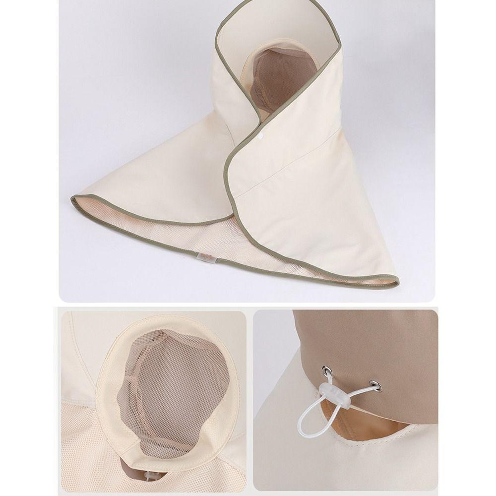 Big Brim Baby Fisherman Hat Sun Protection Extended Shawl Sunscreen Hat Bucket Cap Neck Cover Children Beach Cap Outdoor