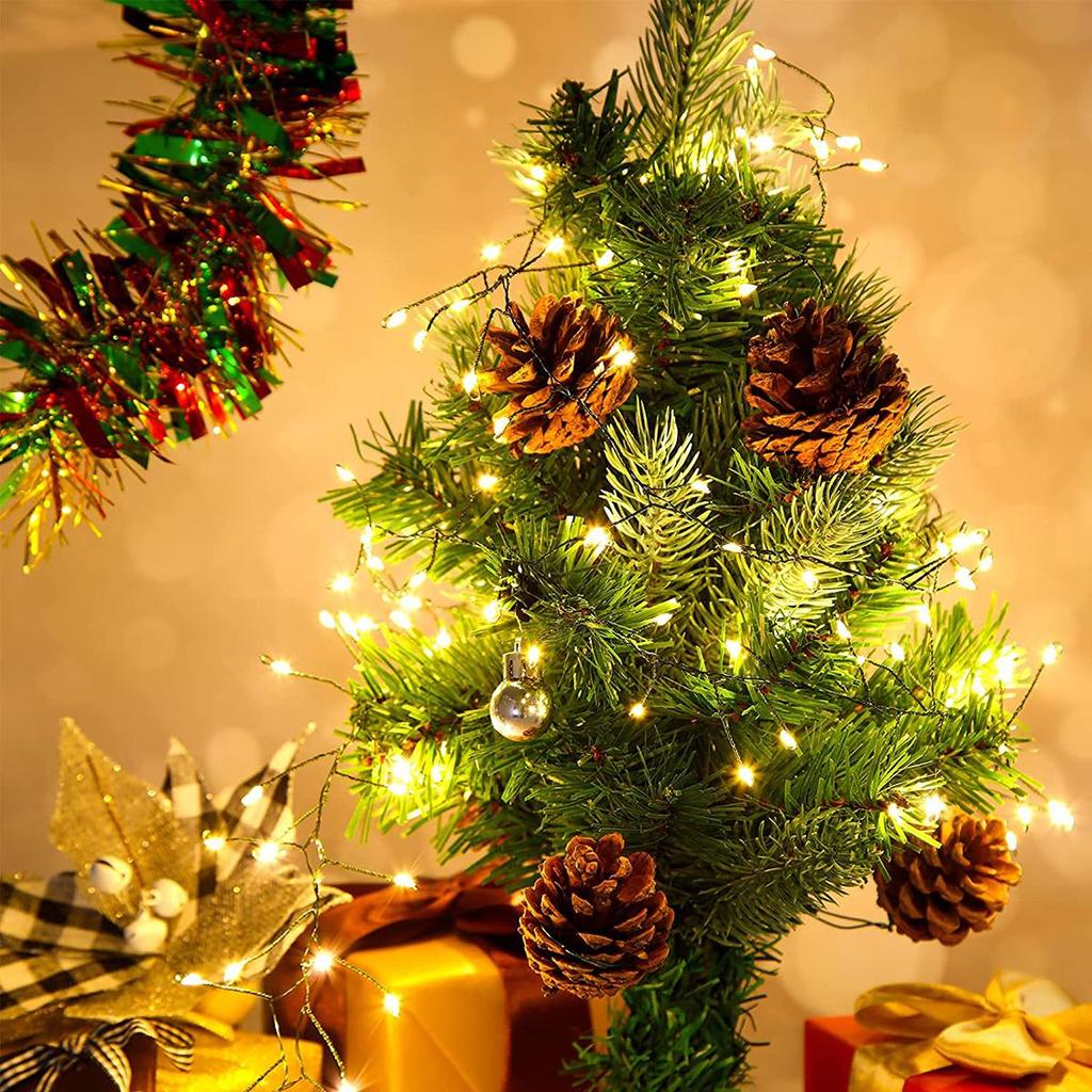 Светодиодные гирлянды Зеленая медная проволока Гирлянда Гирлянда на батарейках Рождественские огни для новогодней вечеринки Свадьба Украшение домашней елки