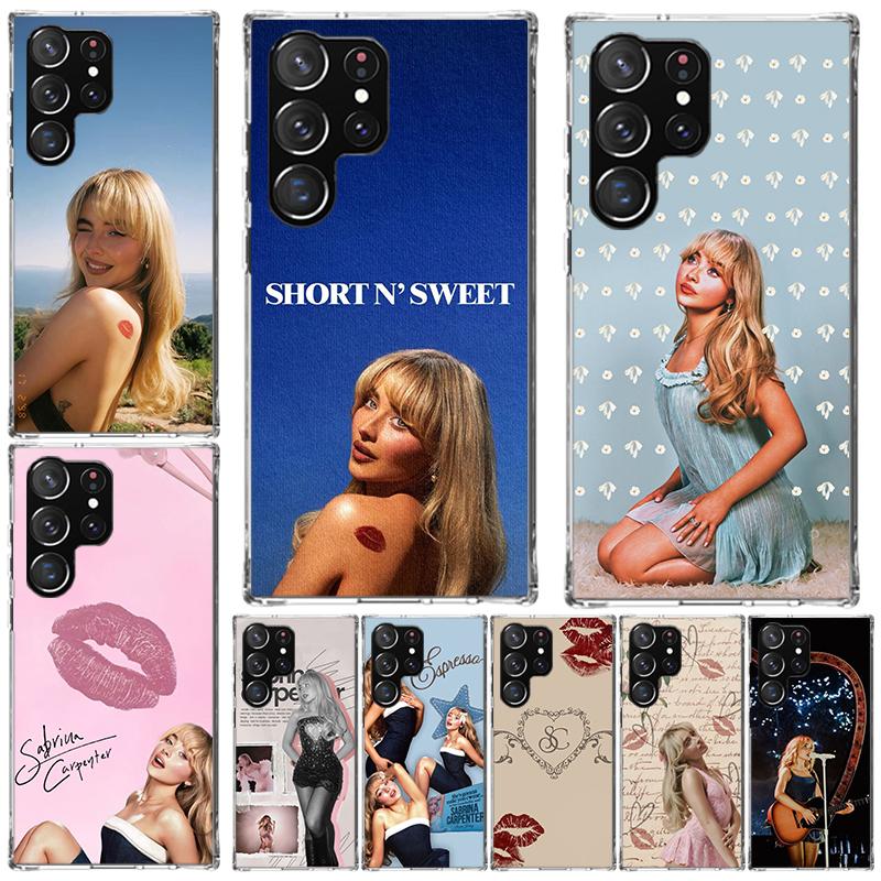 CR66 S-Sabrina C-Carpenter Мягкий чехол для телефона для Samsung Galaxy S22 S23 S24 S25 Edge S26 Ultra S20 FE S21 Plus + Fundas Coque Gala