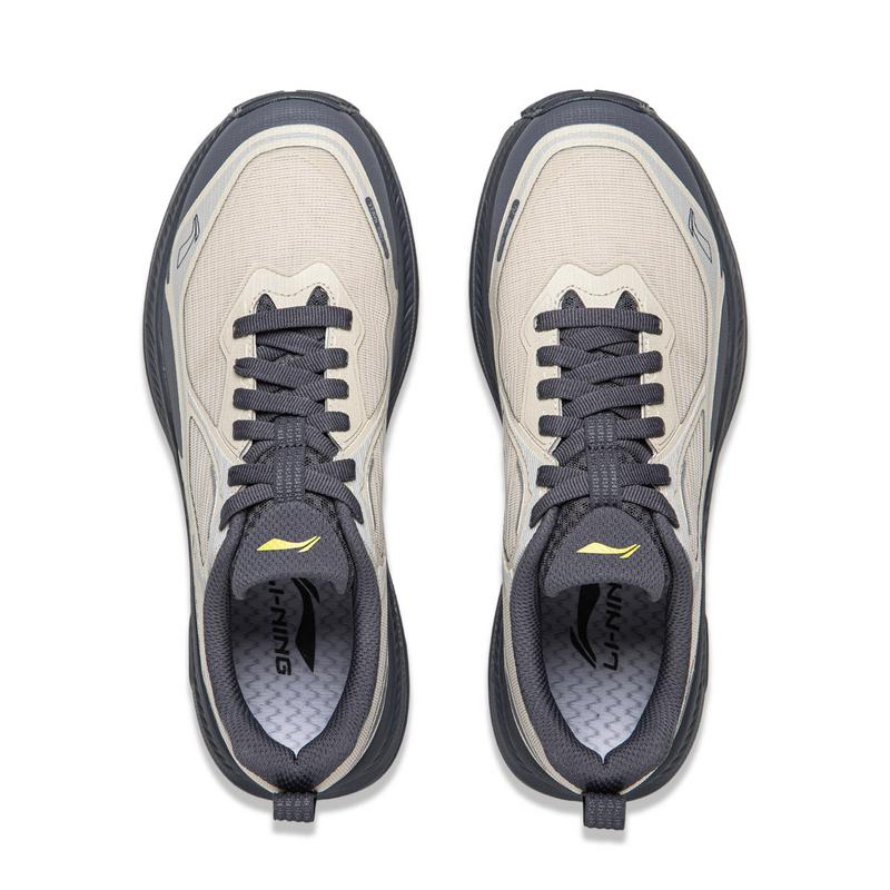 Li Ning Outdoor CF Tracing, Межотраслевые Низкие Альпинистские Туристические Ботинки Мужские Овсяно-Серый/Эбеновый Черный AHTW011-6