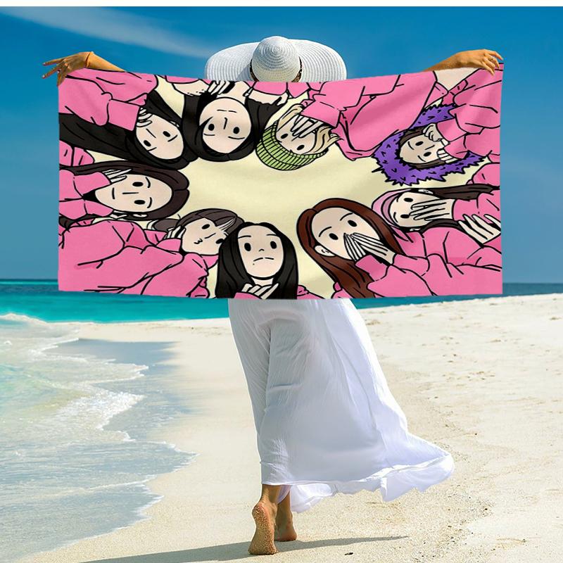 TWICE Fashion Beach Towel: Ideal for Summer Adventures Soft, absorbent and quick drying suitable for swimming and bathing