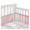 Дышащая сетчатая подкладка для кроватки с двухсторонними ремнями. Сетчатый барьер для безопасности детской кроватки. Простая установка. Защита конечностей. Бампер для кроватки.