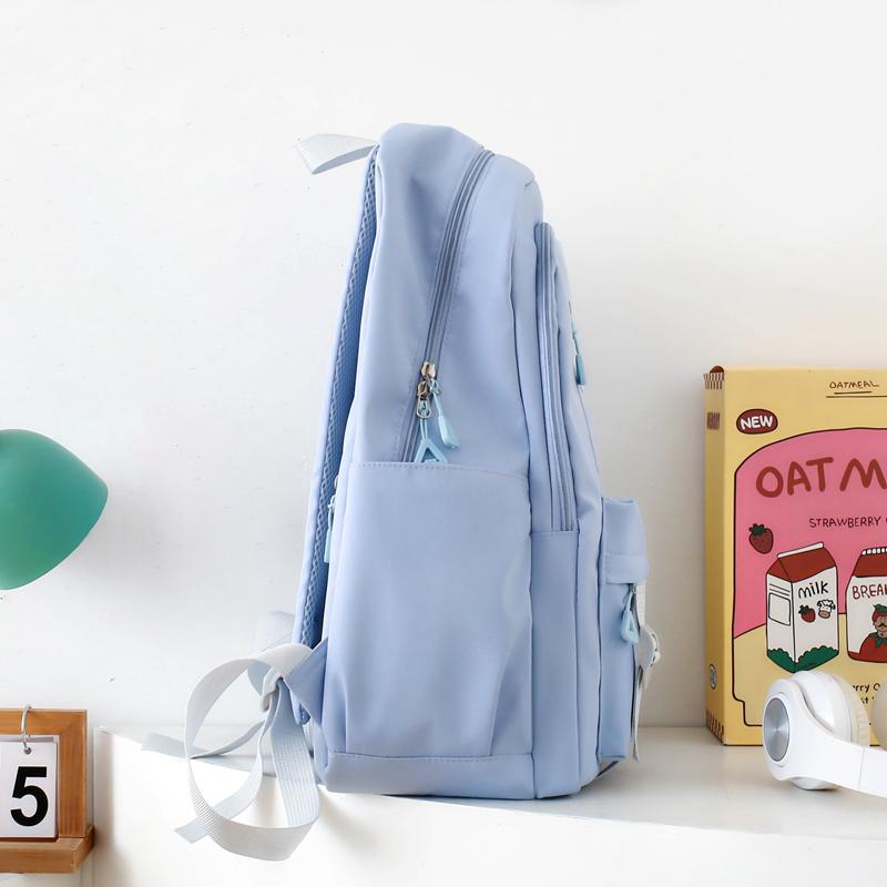 Комплект из четырех рюкзаков, однотонный женский рюкзак большой вместимости, школьный рюкзак для школьников