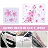 2 шт., розовые наклейки с цветком вишни, самоклеящиеся виниловые наклейки на кузов автомобиля, бампер, цветы сакуры, цветочный декор для стайлинга автомобиля