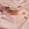 5PK Fashion Pearl Hair Comb and Hair Pin Set Bridal Wedding Headpieces Ladies Updo Jewellery Hair Accessories