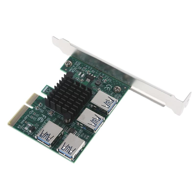 PCI-e 1 to PCIE 4 PCI-express адаптер 4x to 16x майнинг r карта 1 to 4 USB 3.0 множитель карта для майнинга