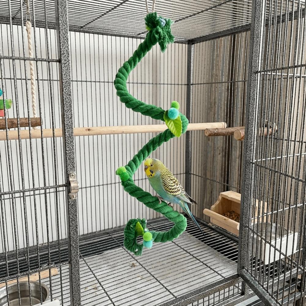 Bite Resistant Parrot Bird Toy Rope Hanging Parrot Standing Perch Training