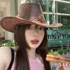 Ковбойская шляпа Western, женская летняя солнцезащитная шляпа, винтажная, с большим карнизом, пляжная, морская, Spice Girls, дорожная