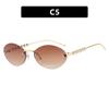 Pearl Oval Rimless Sunglasses - 2025 Trendy Fashion for Women