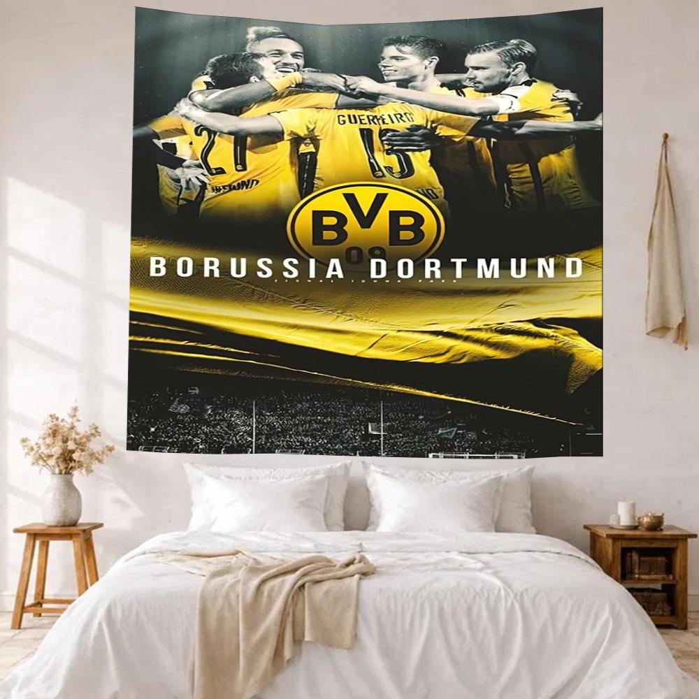 Borussia Dortmund Wall Decor Tapestry Art For Pet Memorial Birthdaywedding Party Backdrop Family Gift