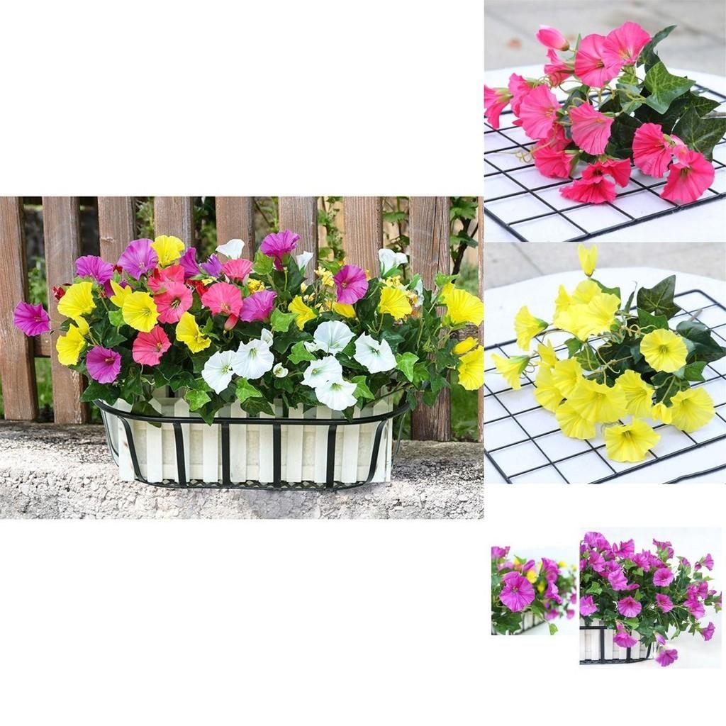 Morning Artificial 35cm Glory Flower Fake Silk Petunia Vine Wall Decor Home