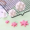 6pcs Plunger Design Snowflake Molds Food Grade Plastic Cookie Embossing Tools  Fondant Decorating