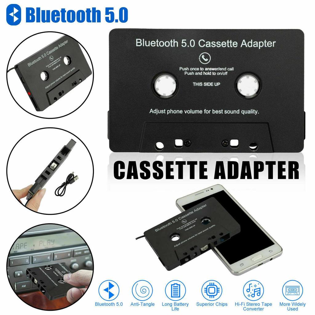 Беспроводной Bluetooth 5,0 кассетный адаптер автомобильный MP3 громкая связь Aux стерео звук стерео аудио лента кассетный плеер