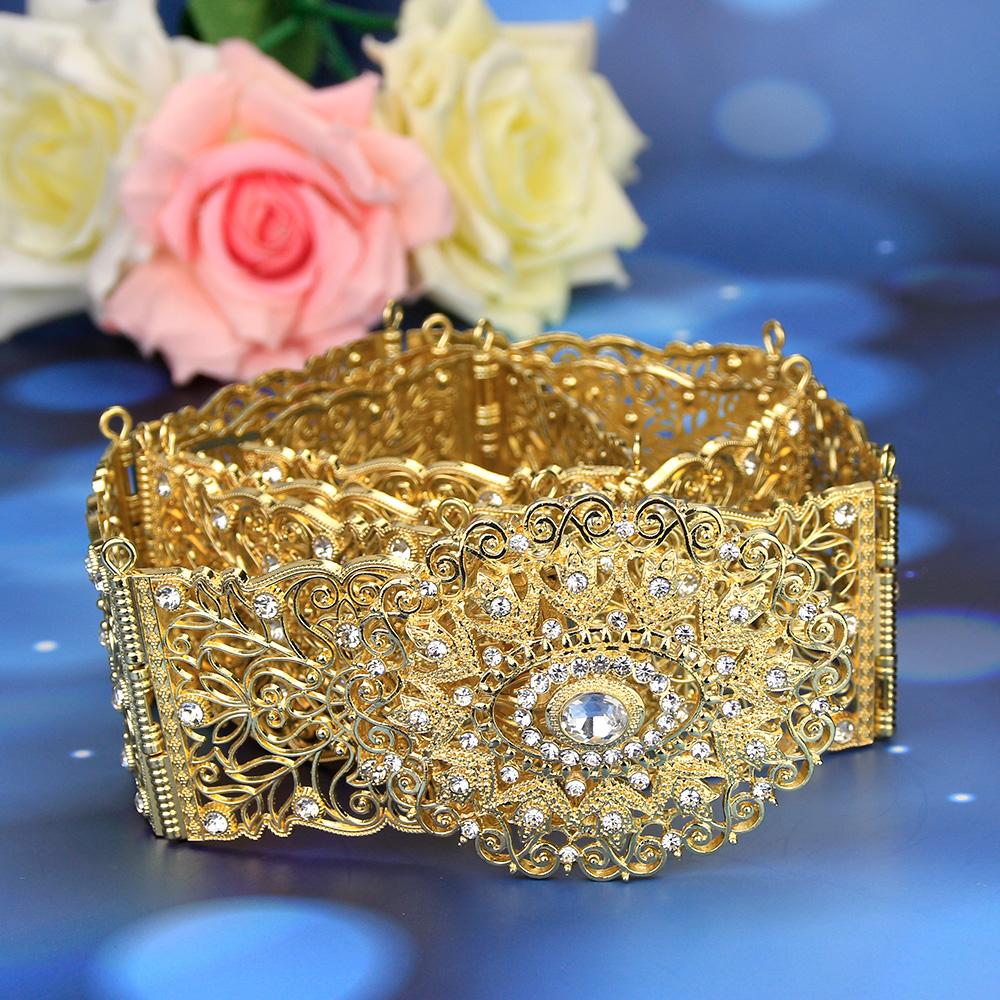 Traditional Golden Belt Waist Chain Bride Wedding Accessory Hollowed Design Jewelry Gift 2023