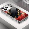 Золотые и красные облака модные чехлы для телефона carcasa Smartphone Стеклянный чехол для телефона для iPhone 17 16 15 14 13 12 11pm Pro Plus fundas