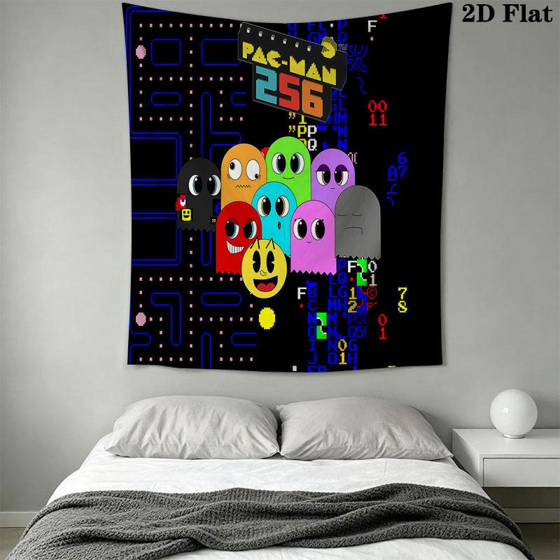 Pac-Man H Wall Hanging Printed Fabric Blanket Decorative Tapestries for Bedroom Living Room Home Decor