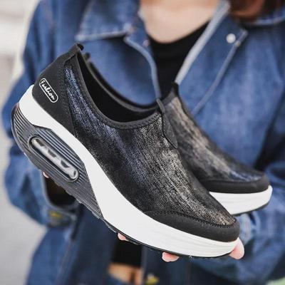 Женские повседневные кроссовки на воздушной подушке с толстой подошвой — корейский стиль, дышащие кроссовки для бега больших размеров