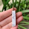 Natural Stone Pendant Raw Mineral Irregular Rectangle Quartz Pendulum Amazonite Tiger Eye Lapsi Pink Crystal Necklaces Healing
