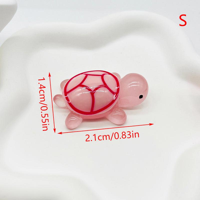 Mini Turtles Luminous Ornament Crafts Miniature Figures Tiny Turtles Micro Landscape Home Decoration Accessories Gifts