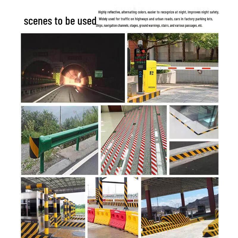 Black & Yellow Reflective Hazard Tape