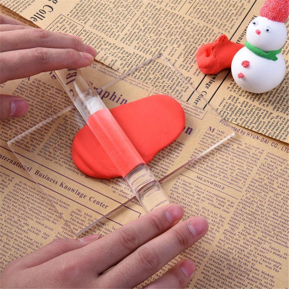 New DiyCraft Ceramic Cylindrical Pottery Tools Clay Roller Transparent Acrylic Rod