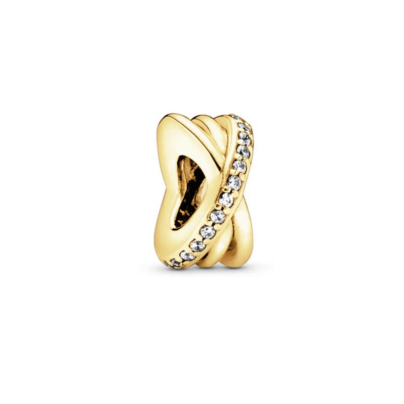 Sparking Gold Animal Heart Clip Charm Beads Dangle Fit Original Snake Bracelet Necklace Beads For Diy Jewelry Women Gift